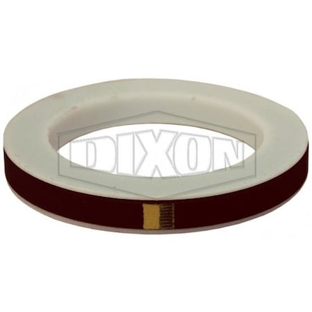 Dixon Cam and Groove Envelope Gasket, 1-1/4 in Nominal, PTFE, Domestic 125GTFVI